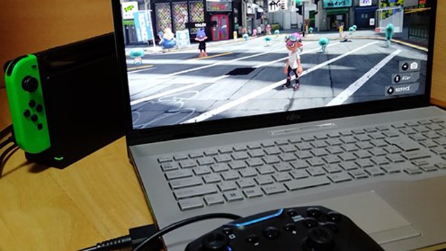 LIFEBOOK WN1/H1にnintendo switchを接続したところ