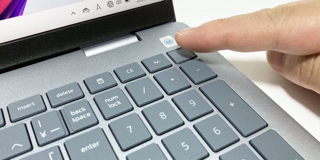 画像タイトル Dell 16 Plus DB15255 指紋センサー搭載のPowerキー
